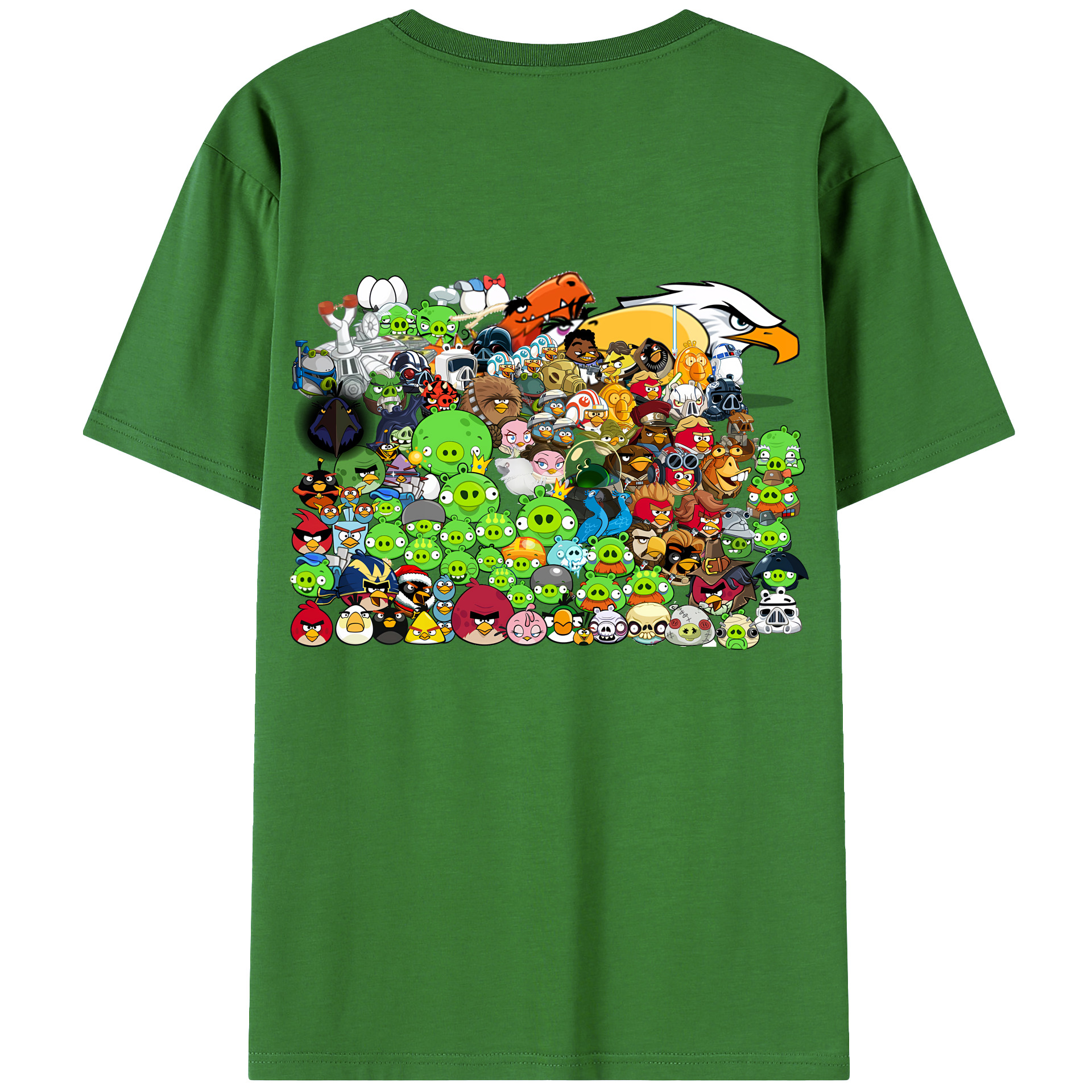 （画像用） Angry Birds アングリーバード レディース半袖Tシャツ(バックプリント)